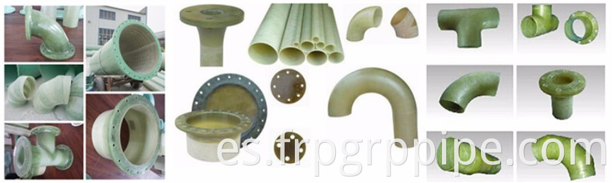 Fiberglass Epoxy Resin Pipeline para productos químicos FRP Epoxy Pipeline DN100